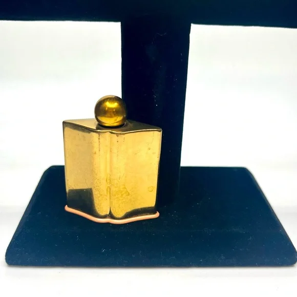 Vintage Coty L’Origan Perfume Bottle Gold Tone Art Deco Vanity Decor - Picture 4 of 8